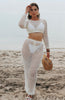 'Indra' Crochet Resort Cover Up Set in Ivory
