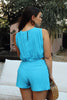 Woven O Ring Skort Set in Aqua Blue. Scarlette The Label, an online fashion boutique for women. 