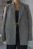 Oversized Vintage Checkered Gingham Blazer in Black and White, Scarlette The Label, an online fashion boutique for women.