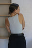 Ribbed Sports Tank Top in Dove. Scarlette The Label, an online fashion boutique for women.