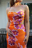'Petunia' Halter Cut Out Midi Dress in Orange Floral. Scarlette The Label, an online fashion boutique for women.