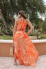 Orange and Yellow Cut Out Palms Vacation Maxi, Scarlette The Label, an online fashion boutique for women.