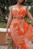 Orange and Yellow Cut Out Palms Vacation Maxi, Scarlette The Label, an online fashion boutique for women.