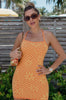 'Skyler' Knitted Crossback Floral Mini Dress in Orange Print. Scarlette The Label, and online fashion boutique for women.. Scarlette The Label, an online fashion boutique for women.