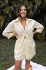 Poplin Button Down Cotton Short Set in Banana for Scarlette The Label, an online fashion boutique for women.
