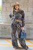 'Hazel' Striped Sweater Set in Beige and Black Zebra Print, Scarlette The Label Online Boutique for Women