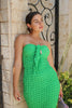'Celine' Textured Sleeveless Maxi Dress in Emerald Green
