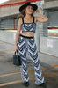 'Elle' Retro Woven Striped Pant Set in Black And White, Scarlette The Label Online Fashion Boutique for Women