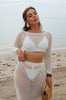 'Indra' Crochet Resort Cover Up Set in Ivory