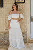 Load image into Gallery viewer, &#39;Malia&#39; Ruffled Vacation Maxi Skirt Set in White