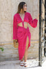 Load image into Gallery viewer, &#39;Camila&#39; Resort Plisse Drape Set in Fuchsia. Scarlette The Label, and online fashion boutique for women.