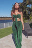 Load and play video in Gallery viewer, Corduroy Tie Top and Plisse Pant Set in Emerald. Scarlette The Label, an online fashion boutique for women.