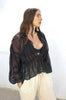 Belrose Cover Up Sheer Blouse in Black from Scarlette The Label, an online fashion boutique for women. Resort Wear Collection SS 2021