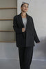 Woven Oversized Double Breasted Blazer in Black. Scarlette The Label, online fashion boutique for women.