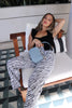 Load image into Gallery viewer, Straight Legged Zebra Pants with Mini Slit at Ankles. Scarlette The Label, an online fashion boutique for women.