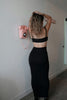 Cutout Spaghetti Strap Bodycon Maxi Dress in Black from Scarlette The Label, an online fashion boutique for women. Staycation Collection SS 2021.