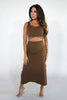 Load image into Gallery viewer, Cutout Ribbed Knit Midi Dress in Brown. The Color Coded Collection. Scarlette The Label, an online fashion boutique for women.