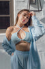 Load image into Gallery viewer, &#39;Montauk&#39; 3 Piece Button Down and Halter Pant Set in Dusty Blue. Scarlette The Label. An online fashion boutique for women.