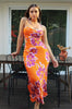 Load image into Gallery viewer, &#39;Petunia&#39; Halter Cut Out Midi Dress in Orange Floral. Scarlette The Label, an online fashion boutique for women.