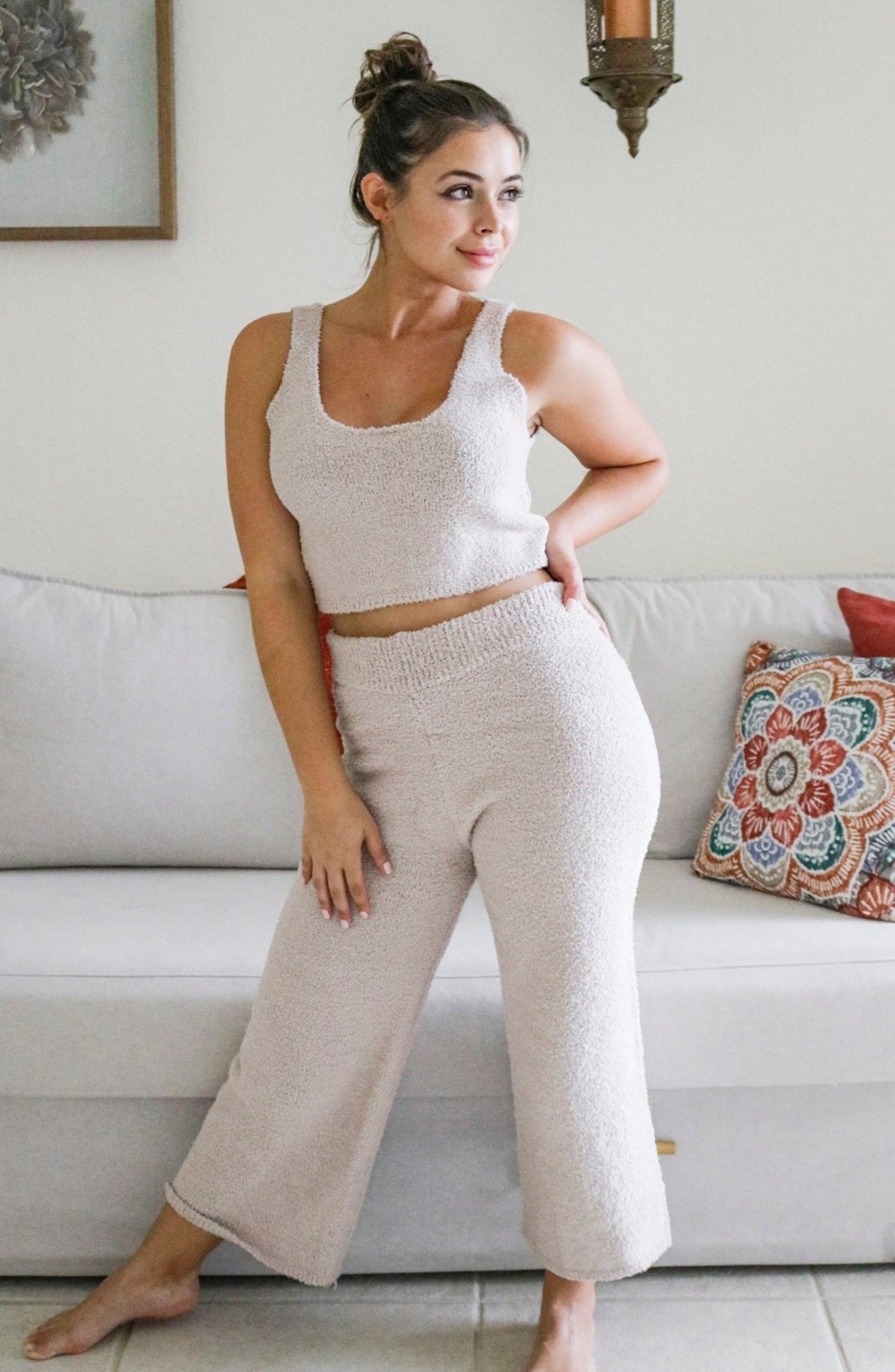 Fuzzy Loungewear Pant Set. Scarlette The Label, an online fashion boutique for women.