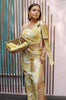 'Anastasia' One Shoulder Cut Out Bow Tie Dress in Gold Print. Scarlette The Label, an online fashion boutique for women.