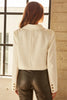 Load image into Gallery viewer, Double Breasted Blazer in White and Black Faux Leather Pants. Scarlette The Label, an online fashion boutique and label for women.