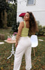 Wide Leg Linen Trousers in White for Scarlette The Label, an online fashion boutique for women.