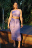 'Hawthorn' Midi Crochet Skirt Set in Lilac, Scarlette The Label, an online fashion boutique for women.