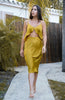 Satin Cami and Midi Skirt in Okra / Gold. Scarlette The Label, an online fashion boutique and label for women.