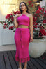 'Hawthorn' Midi Crochet Skirt Set in Hot Pink, Scarlette The Label, an online fashion boutique for women.