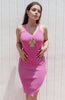 'Rosie' Keyhole Ribbed Midi Dress in Pink. Scarlette The Label, an online fashion boutique for women.