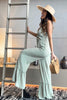Load image into Gallery viewer, Cut Out Flare Leg Jumpsuit | Color: Sage, Scarlette The Label, an online fashion boutique for women.