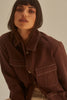 Load image into Gallery viewer, Collared Utility Shacket in Dark Brown. Scarlette The Label, an online fashion boutique and label.
