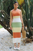 'Bahaar' Ribbed Color Block Spring Dress in Multi Print, Scarlette The Label, an online fashion boutique for women.