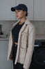 Load image into Gallery viewer, Collared Utility Shacket in Beige, Scarlette The Label, an online fashion boutique for women.