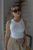 Load image into Gallery viewer, Ribbed Muscle Tank Top in White. Scarlette The Label, an online fashion boutique for women.