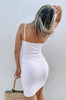Load image into Gallery viewer, The Maison Ribbed Mini Dress in White sold at Scarlette The Label, an online fashion boutique for women. Resort Wear Collection 2021.