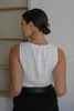 Load image into Gallery viewer, Sleeveless Linen Top in White. Scarlette The Label, an online fashion boutique for women.