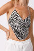 Load image into Gallery viewer, Open Back Cowl Neck Top in Zebra Print and faux leather pants. Scarlette The Label, an online fashion boutique for women.